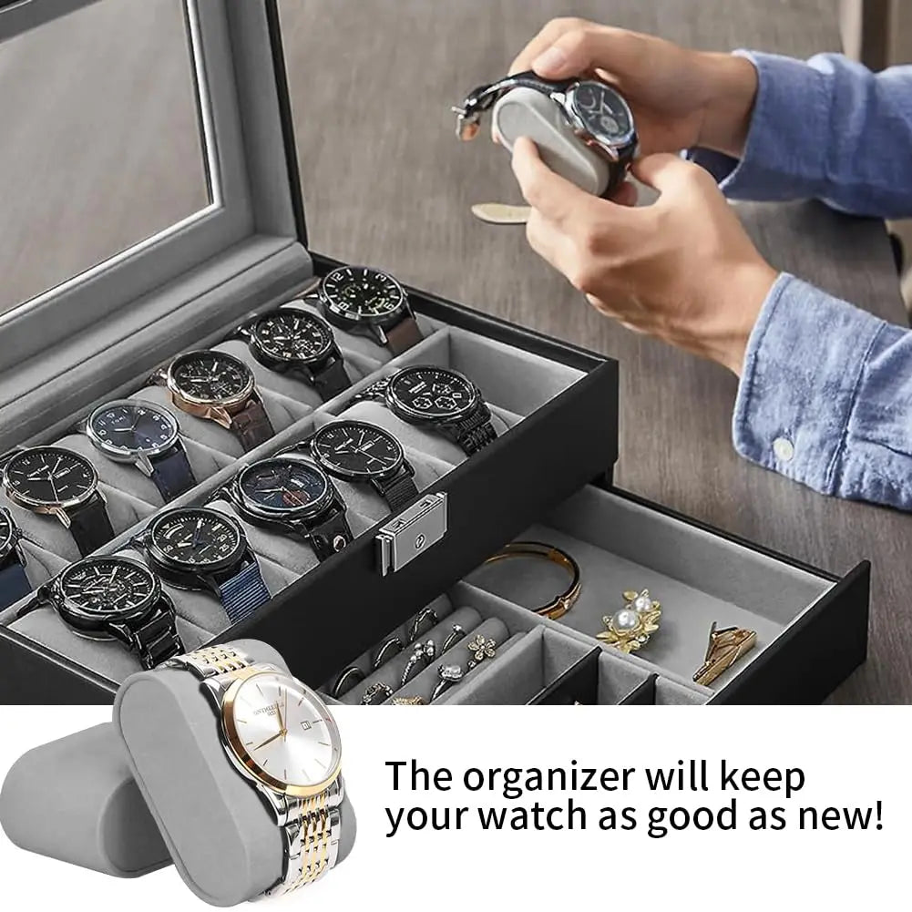 watch luxury case for watch and accessories 
12 watches +drawer