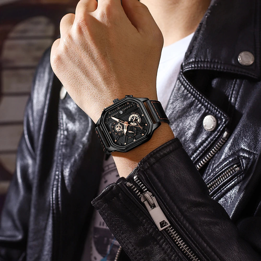 classic waterproof watch with leather strap 
DIAMOND WATCH